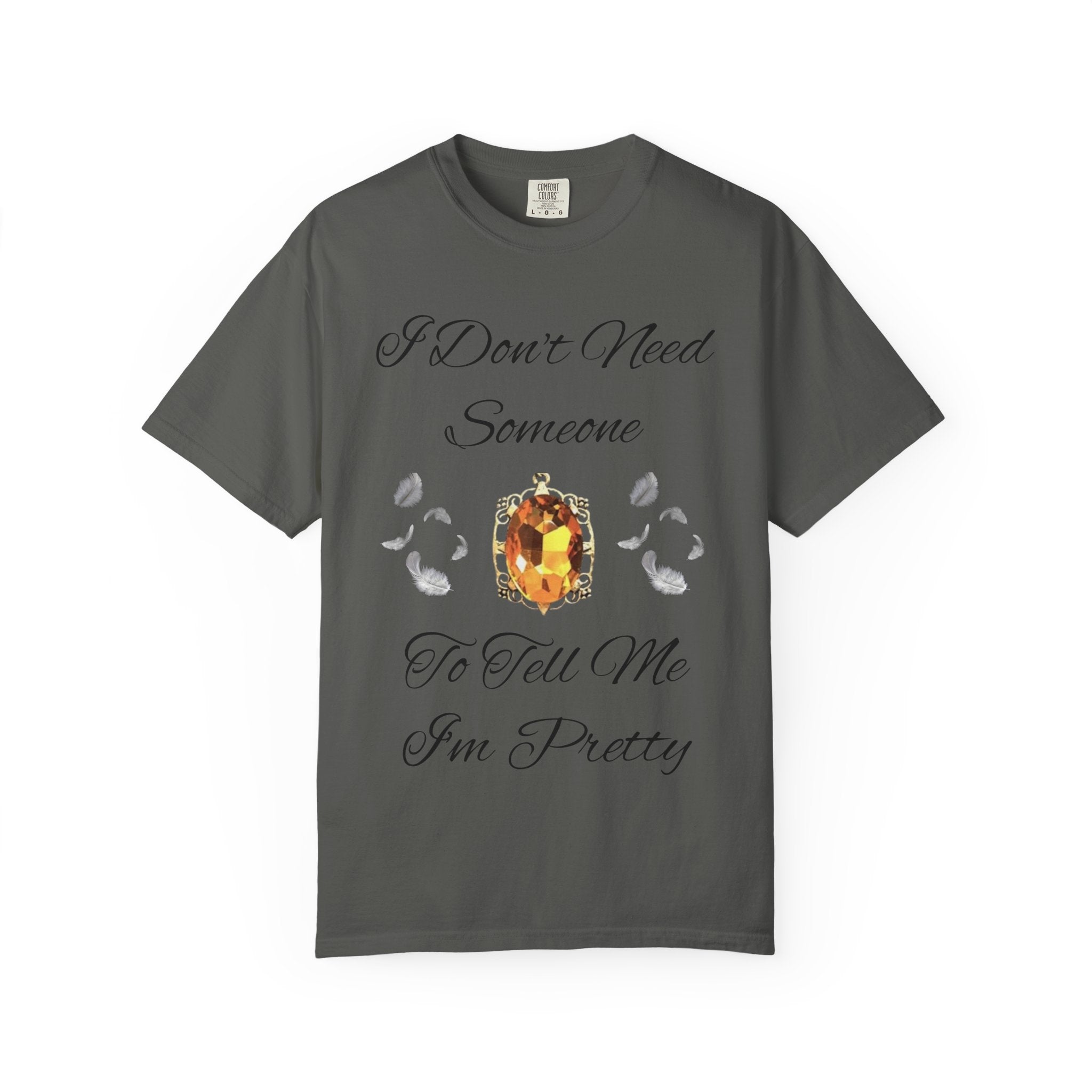 Bonnie Bennett Statement Tee — "I Don't Need Someone To Tell Me I'm Pretty" Gem Graphic Vampire Diaries