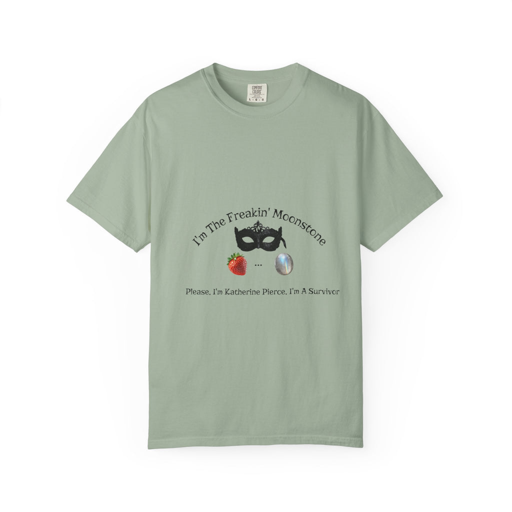 Freakin' Moonstone mask strawberry pearl graphic T-shirt