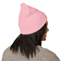 Embroidered Crow & Wildflower Beanie — Classic Cuffed Knit Hat