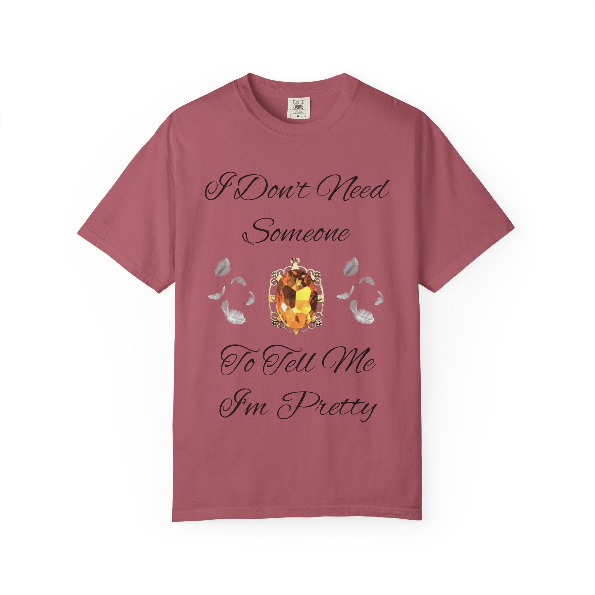 Bonnie Bennett Statement Tee — "I Don't Need Someone To Tell Me I'm Pretty" Gem Graphic Vampire Diaries