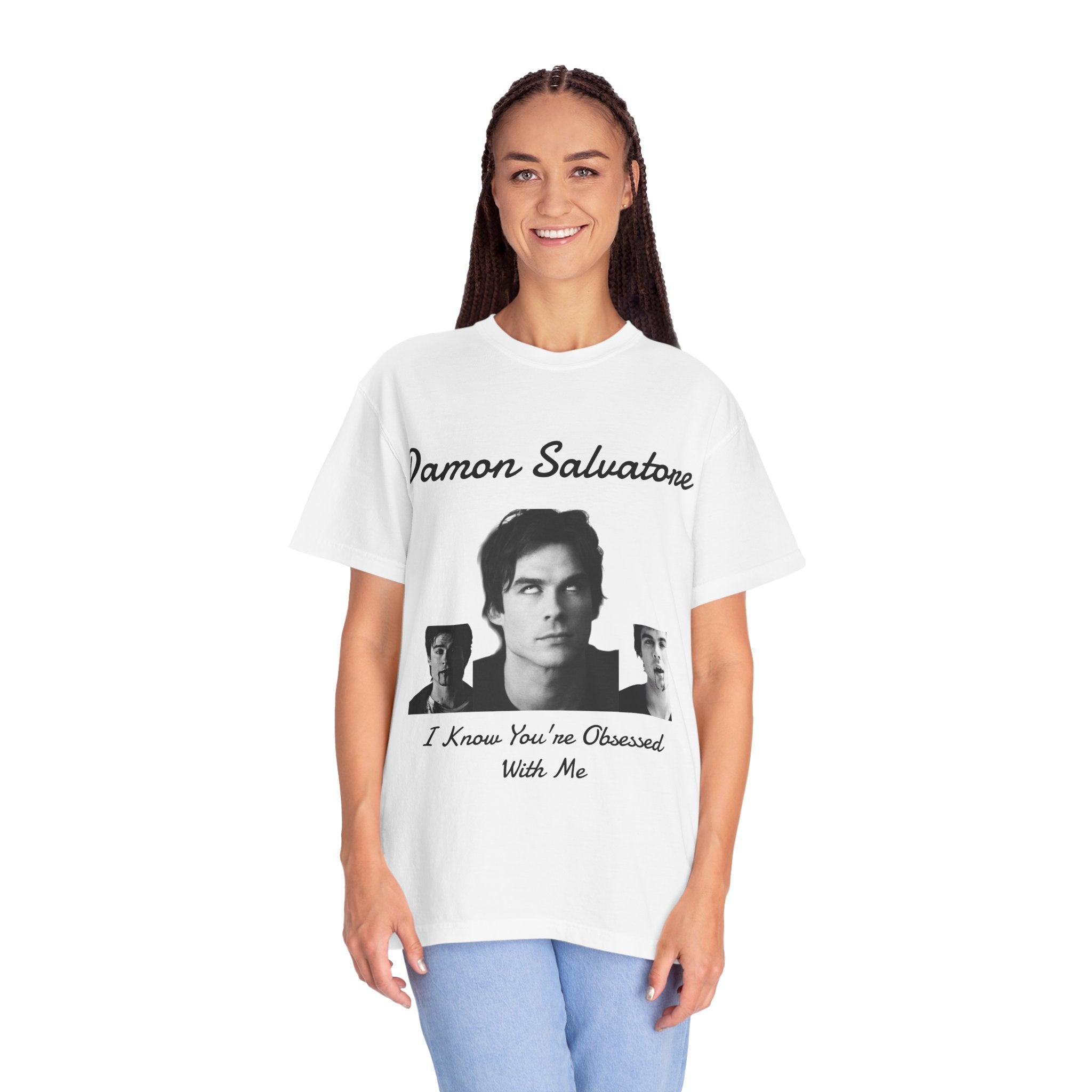 The Vampire Diaries Photo Tee — "Damon Salvatore: I Know You're Obsessed With Me"